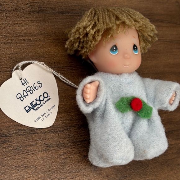 Vintage HI BABIES 1991 Precious Moments BOY DOLL Figure Toy Ornament Enesco - P - Picture 3 of 9